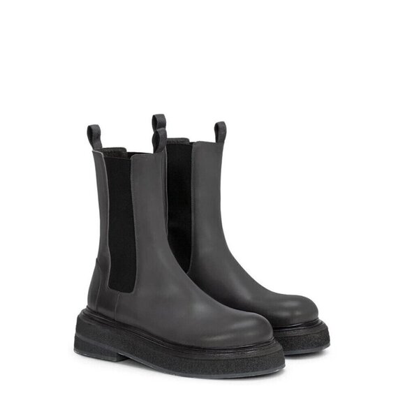 Marsell Zuccone Tronchetto Elast Chelsea Beatle Boots 37.5 7.5 Womens Gray New - Picture 15 of 15